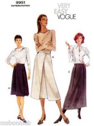 9951 VOGUE SO EZ PLEAT A-SKIRT 3 LENGTHS PATTERN 12-16